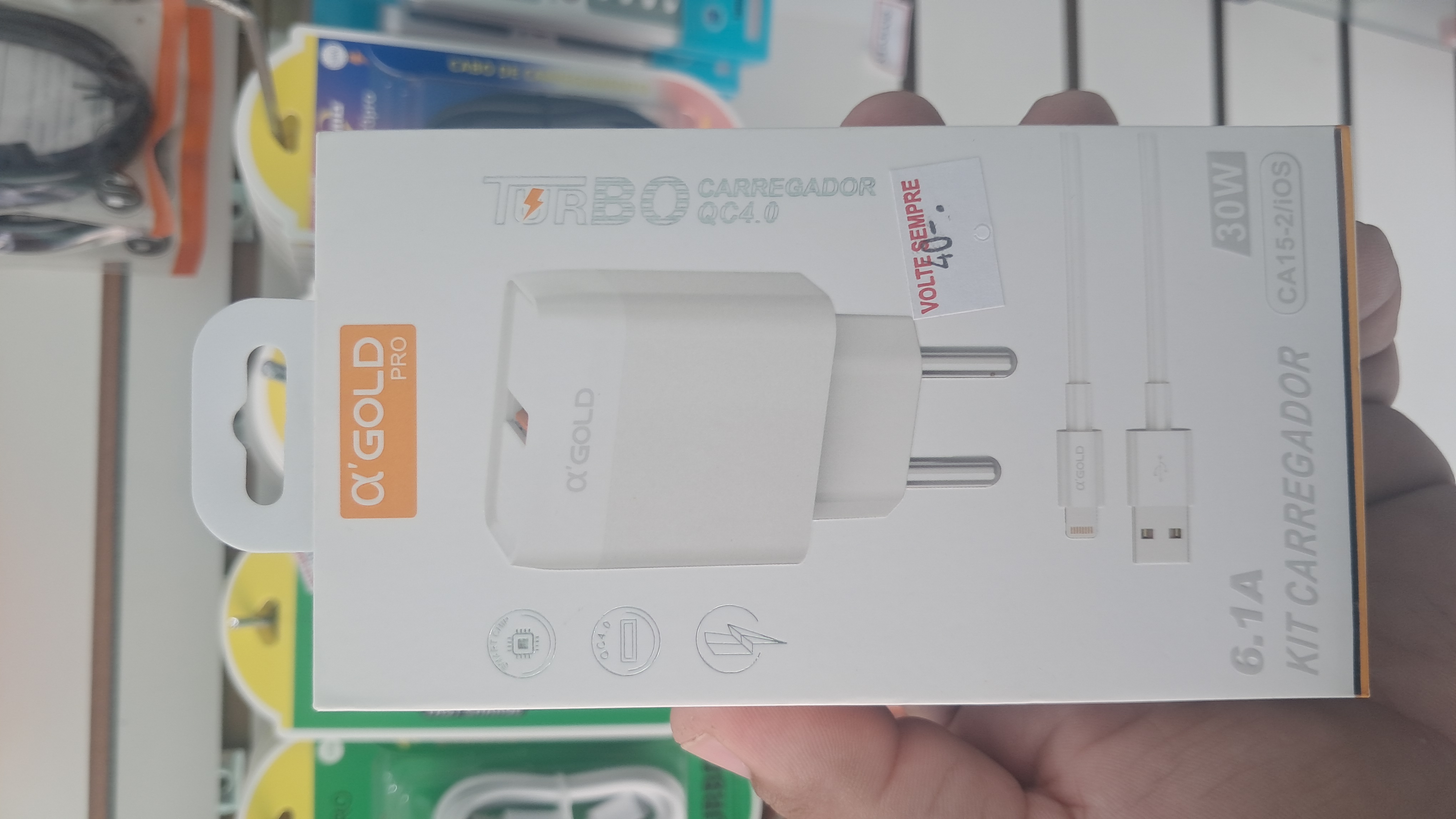 Carregador Gold 30w IPhone